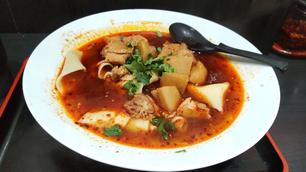 「鶏煮込みラーメン(スーパー太帯麺)」@国壱麺の写真