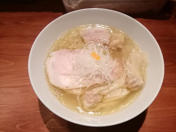 「ワンタン塩らぁめん 1450円」@麺 ふじさきの写真