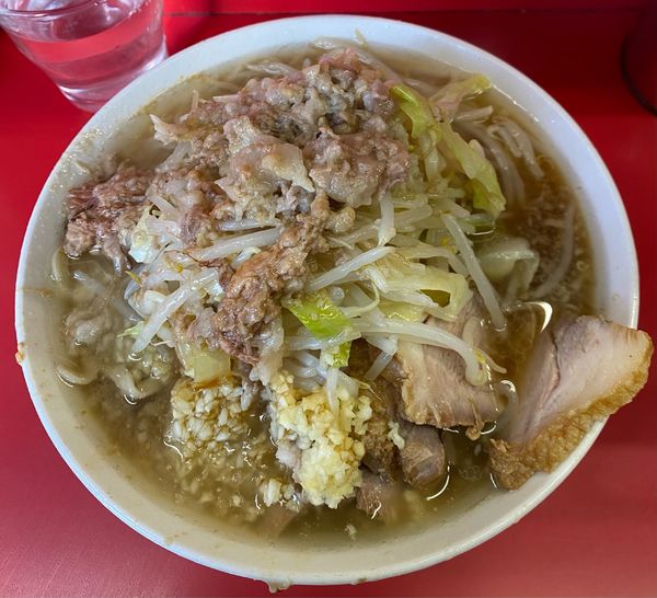「小豚 ニンニクアブラカラメ」@ラーメン二郎 三田本店の写真