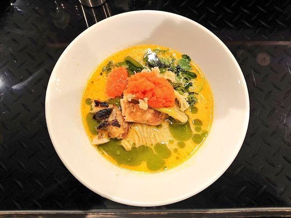 「the same as ... 博多地鶏の明太白湯ラーメン」@トーキョーニューミクスチャーヌードル 八咫烏 CHIKARABOの写真