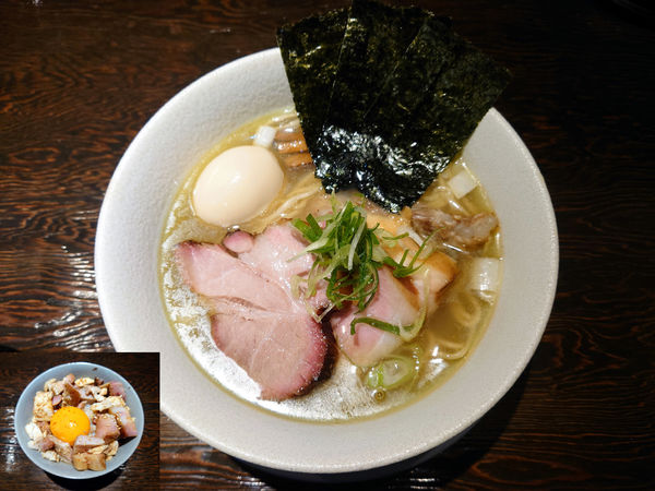 「特製 塩+肉めし」@中華蕎麦 柳の写真