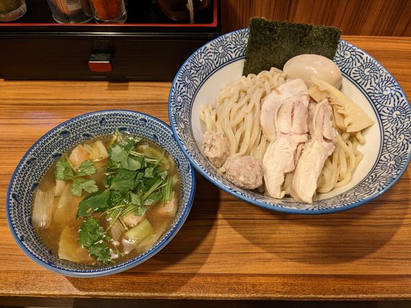 「特選鶏塩つけめん」@麺屋 樹真の写真