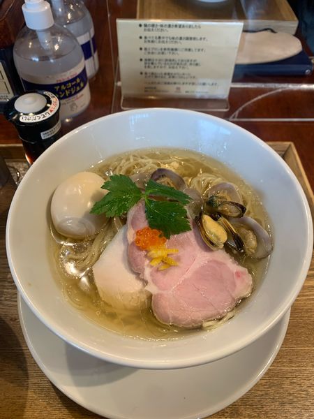 「浅利とムール貝の塩そば」@麺処しろくろの写真