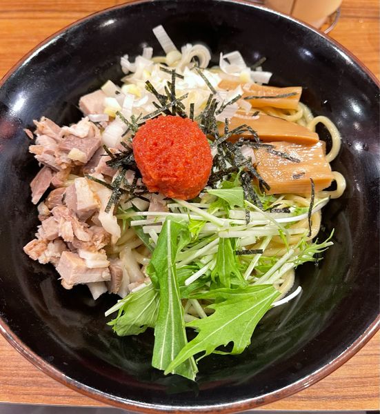 「明太子油そば　大」@横浜家系ラーメン 壱角家 品川港南口店の写真