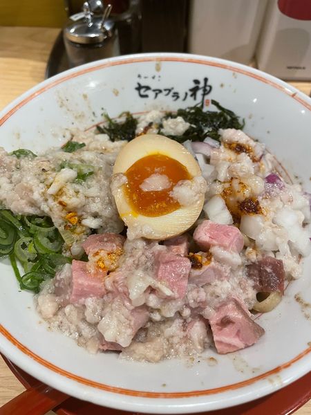 「まぜそば」@らーめん セアブラノ神 壬生本店の写真