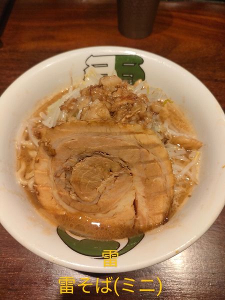 「雷そば(ミニ)」@ラーメン 雷 東京本丸店の写真