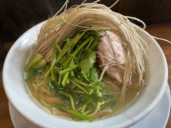 「【限定】せり中華そば(塩)」@中華そば 一休の写真