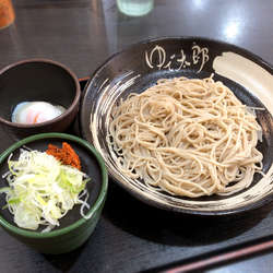 もりそば(400円)+温玉(クーポン)