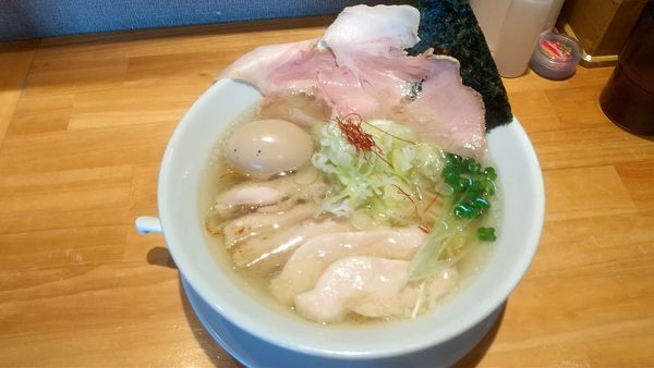 「塩そば1200円（3周年祭限定メニュー）」@麺家 たけ田の写真