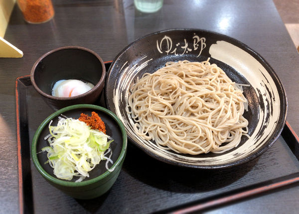 「もりそば(400円)+温玉(クーポン)」@ゆで太郎 本所吾妻橋店の写真