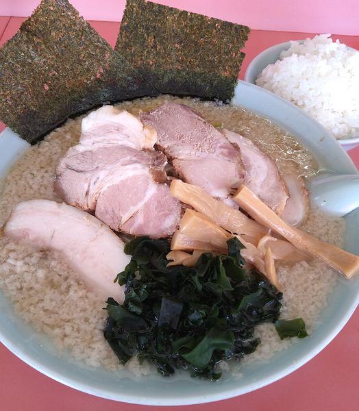 「ネギチャーシューメン+ライス」@ラーメンショップ 下大野店の写真