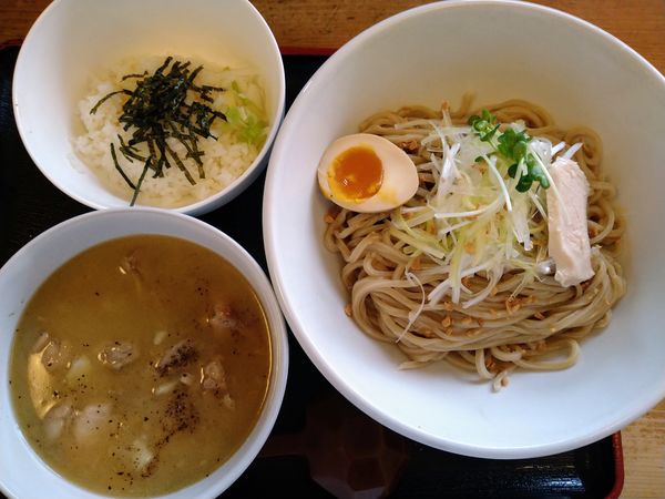 「【限定】ガーリックチキンの塩つけ麺 ￥940」@和風らーめん 凪の写真