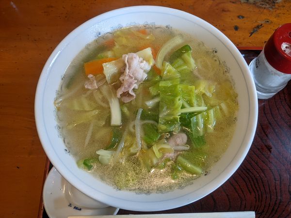 「たんめん：600円」@そば 業平屋の写真