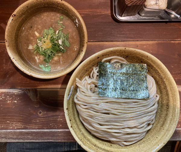 「ベジポタつけ麺（特盛）400g　1050円」@麺屋 えん寺の写真
