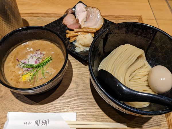 「煮玉子つけ麺（中）」@麺屋 周郷 新橋店の写真