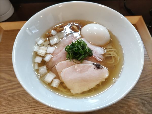 「特製塩ラーメン+追い麺（1450円）」@のど黒らぁ麺 永屋の写真
