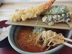 「海老味噌らーめん海老天セット(1380)」@神の海老天ラーメンの写真