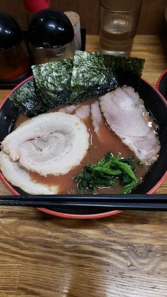 「チャーシューメン＋豚バラ×2」@麺家 紫極の写真