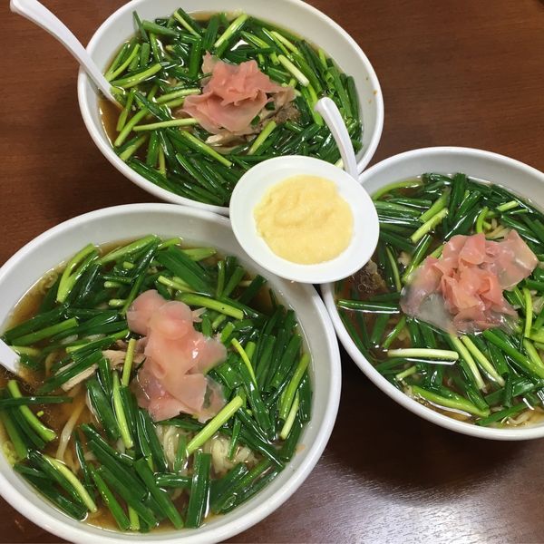 「博多ネギらーめん ×3」@手打ちらーめん 金龍の写真