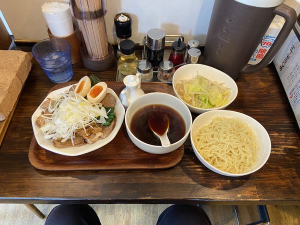 「あっさりつけ麺色々トッピング(960円)」@そべーぴの写真