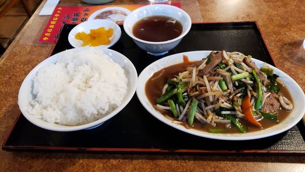 「ニラレバ定食」@珍來総本店 八潮ドライブイン店の写真