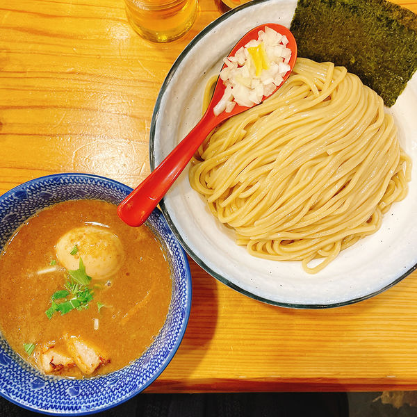 「濃厚つけ麺（中盛）＋味玉（ランチサービス）」@麺屋 海心の写真