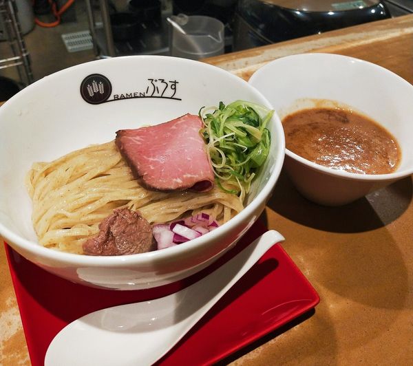 「牛白湯つけ麺　960円　麺大盛り130円」@Ramenぶろすの写真