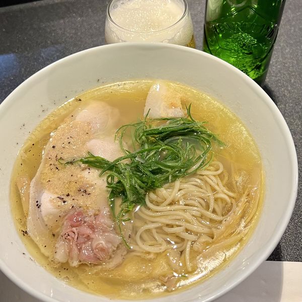 「塩 Soba＋ハートランド 小瓶」@Japanese Soba Noodles 蔦の写真