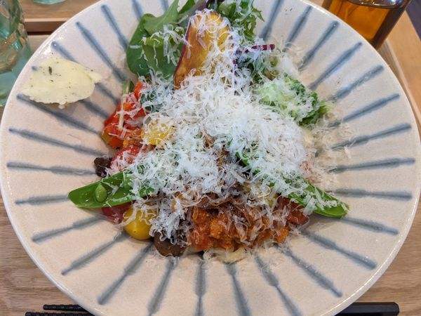 「野菜畑のトマトまぜそば+チーズ」@たかのちゅめの写真