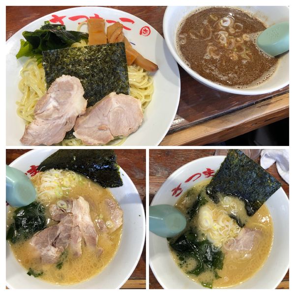 「魚介豚骨つけ麺中盛900拉麺麺半固750焼豚麺半固1100」@さつまっこ 田園調布店の写真