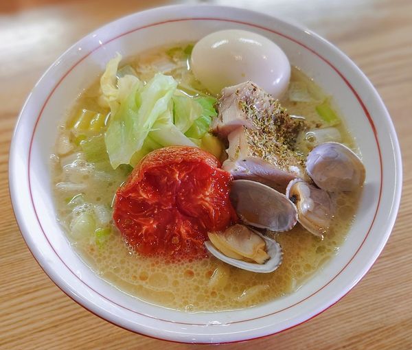 「春キャベツと浅蜊の白湯そば【期間·数量限定】」@麺 㐂色の写真