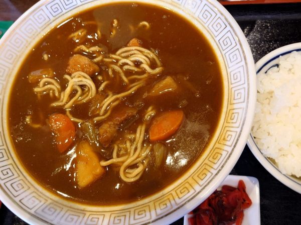 「カレーラーメンセット1000円」@大衆食堂 正広の写真