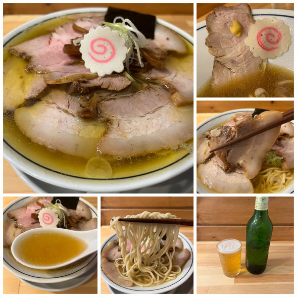 「チャーシュー麺1100円ビール小500円」@there is ramenの写真