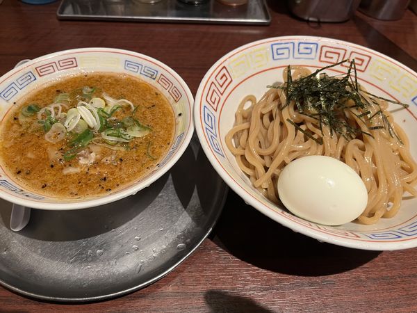 「辛味噌つけそばゆで卵」@紀州和歌山ラーメン まっち棒 溝の口店の写真