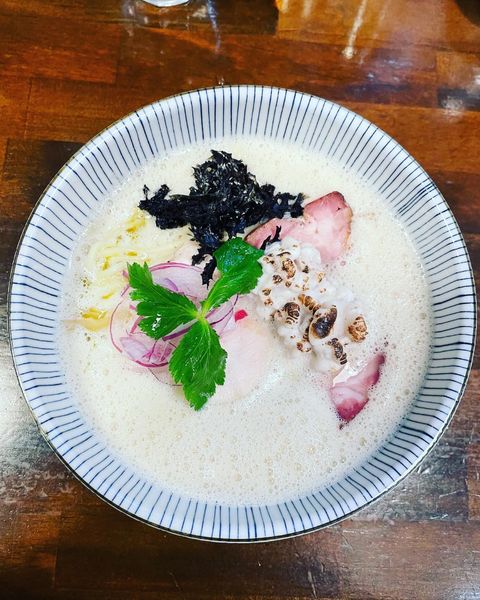 「【限定】真鱈白子の濃厚白湯そば」@CLAM＆BONITO貝節麺RAIKの写真