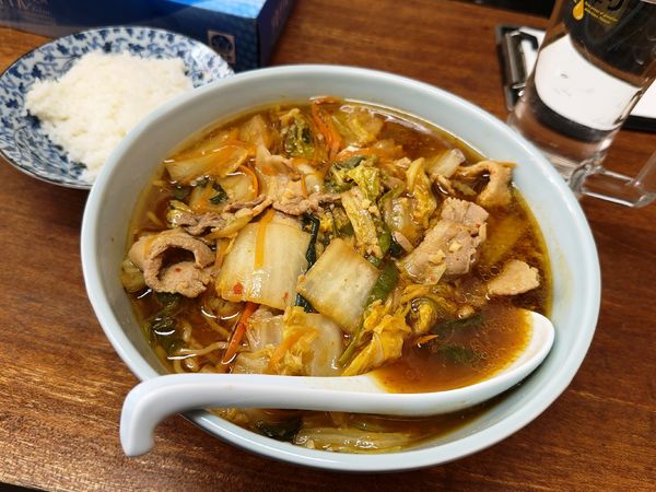 「【限定】天理ラーメン＋白米」@中華そば 温故知新の写真