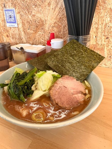 「えんふくラーメン並　キャベツトッピング」@えんふく家の写真