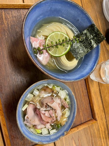 「昆布水つけめんちょい肉まし塩大盛り」@YOKOKURA STOREHOUSEの写真