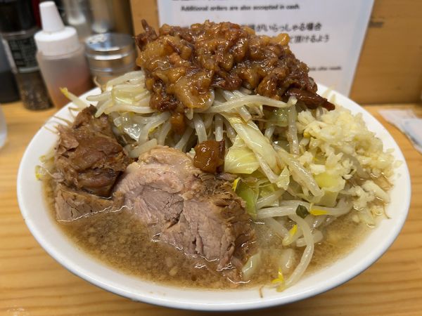 「ラーメン中(250g)ヤサイ、ニンニク、アブラ」@ラーメン二九六の写真