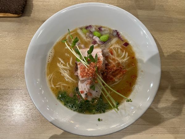 「濃厚海老蕎麦（味噌）」@論露に不二の写真