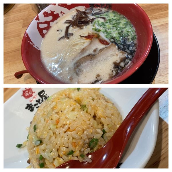 「牛ちゃんラーメン　ランチ半チャーハンセット990円」@ラーメン まこと屋 岩塚本通店の写真