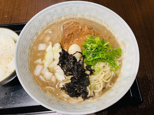 「【限定】鬼どろ二ボラー(細麺)＋替玉＋RTライス」@心温食堂（神）の写真