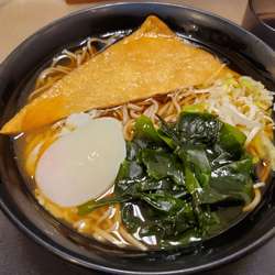 朝そば・きつね・そば・温