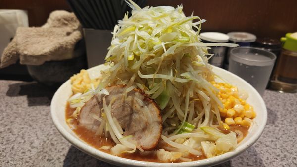 「限味噌二郎(中盛)・麺増量・長ネギ(ヤサイマシ)￥1,550」@ラーメン宮郎の写真