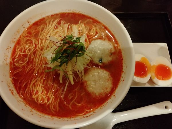 「あら炊き辛塩ラーメン＋味玉」@麺屋 海神の写真