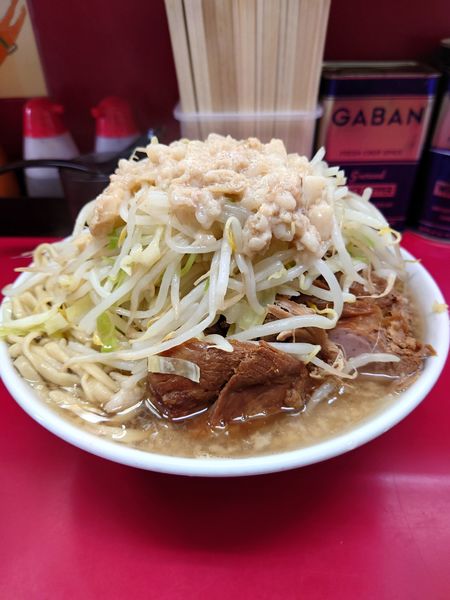 「大豚　野菜  ニンニク　アブラ」@ラーメン二郎 中山駅前店の写真