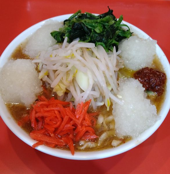 「味噌らーめんミニ+玉ねぎ✖4､ほうれん草､アレ=紅生姜」@麺屋 桐龍 久喜店の写真