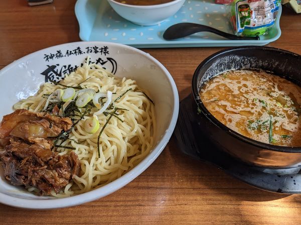「濃厚味噌つけ麺（普通盛）+軟骨チャーシュー」@らーめん神月の写真
