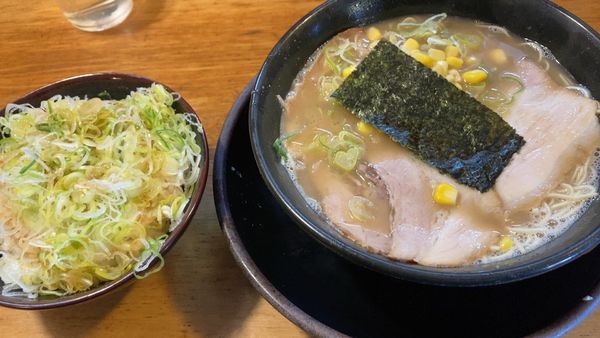 「博多ラーメン　ネギライスセット(ランチメニュー)」@一郎の写真