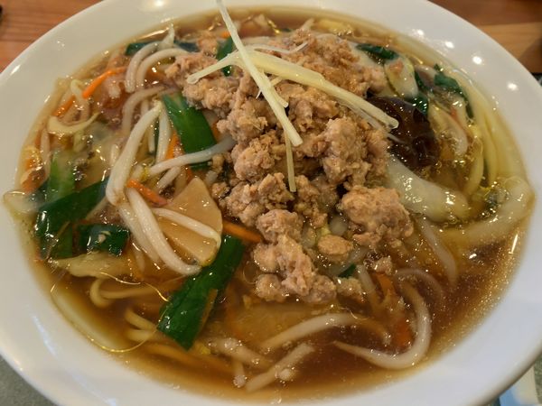 「鶏と生姜のうま煮そば」@麺匠 清兵衛 下赤坂店の写真